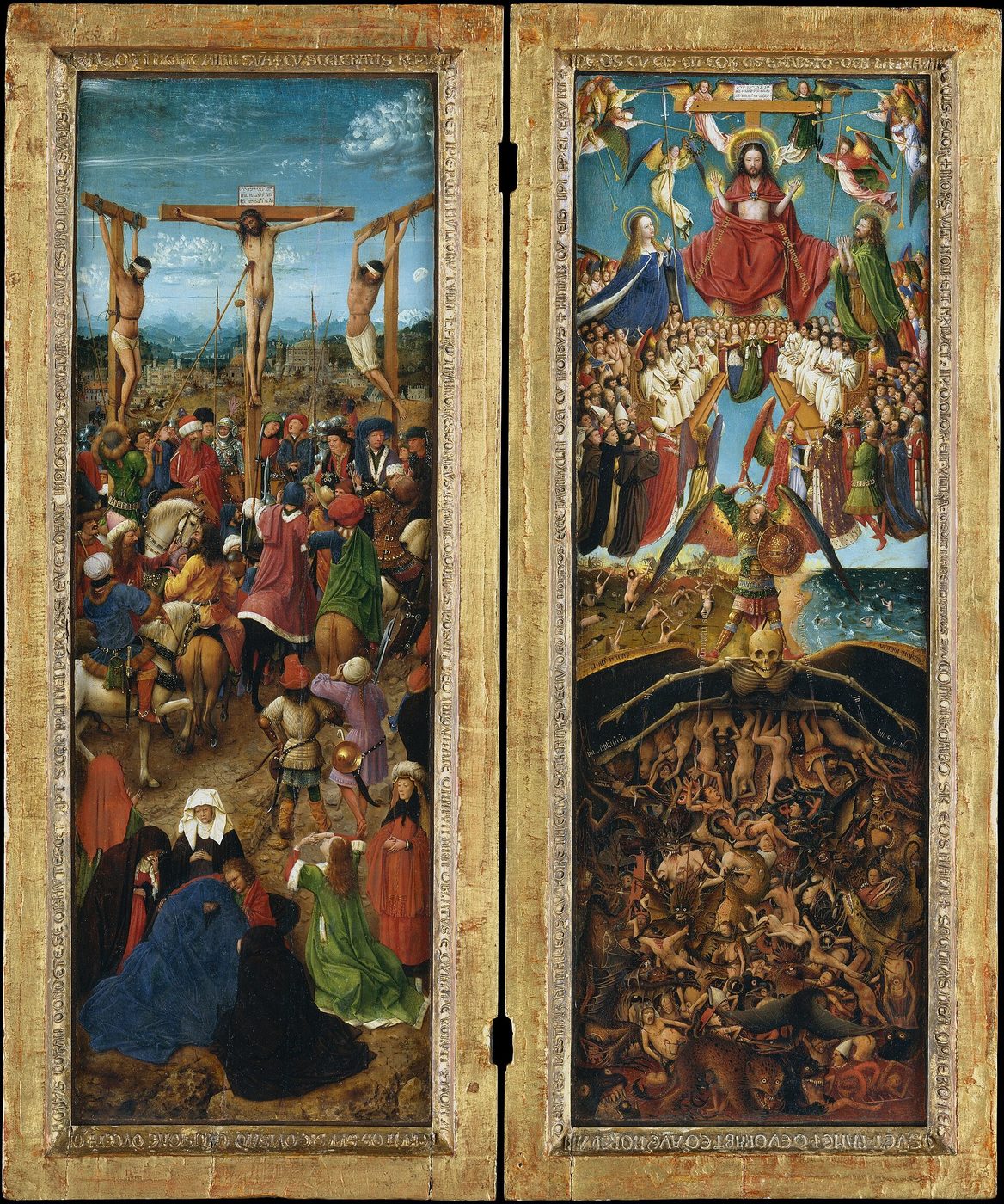 The Crucifixion and The Last Judgment, by Jan van Eyck