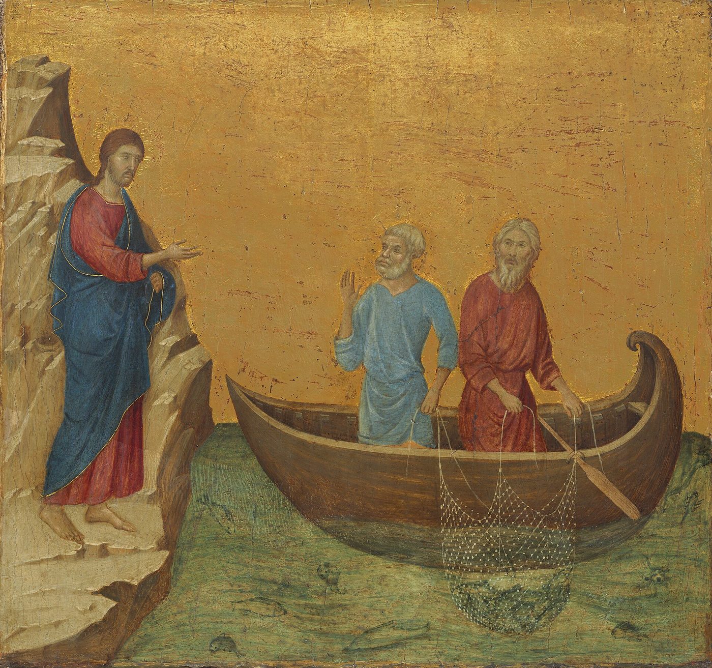 The Calling of the Apostles Peter and Andrew, by Duccio