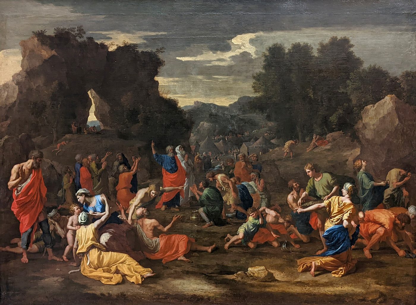 The Israelites Gathering Manna in the Desert, by Nicolas Poussin