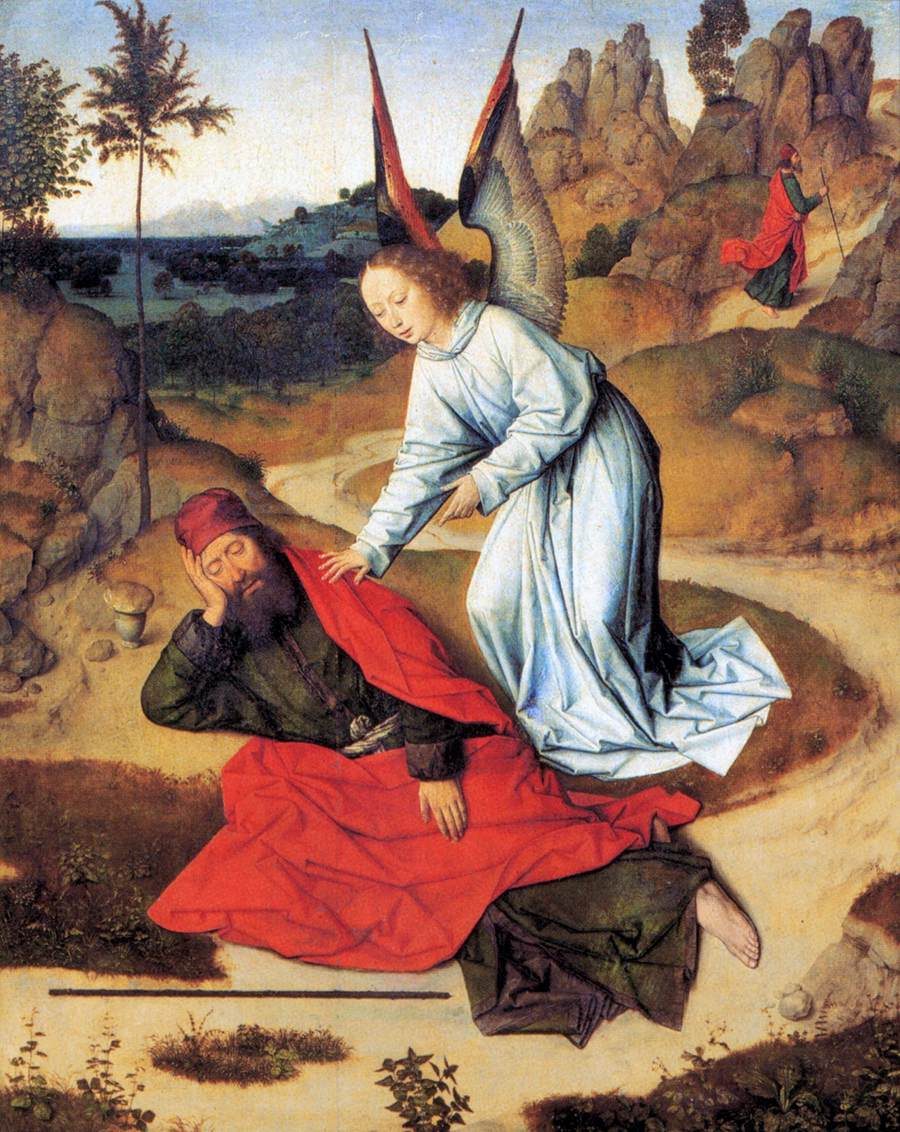 The Prophet Elijah in the Desert, by Dieric Bouts