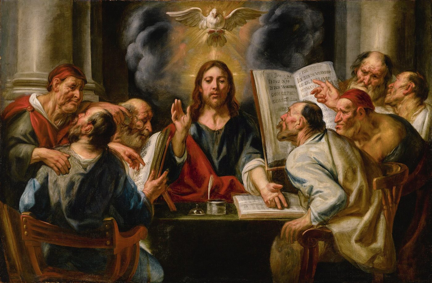 Christ among the Pharisees, by Jacob Jordaens